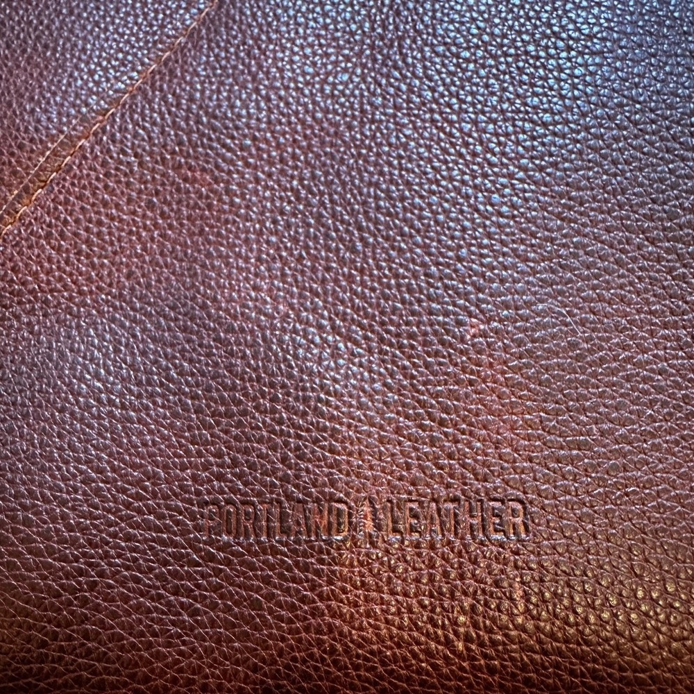 Portland Leather Dark Brown Pebbled Hobo Shoulder Bag - Picture 4 of 4